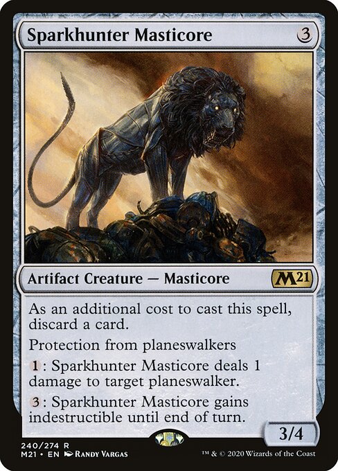 Sparkhunter Masticore - Core Set 2021 Magic card