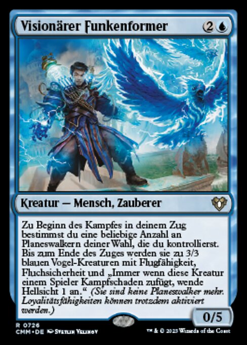 Visionärer Funkenformer (Sparkshaper Visionary) - Commander Masters (#726) - Illustrated by Svetlin Velinov - Magic: The Gathering Card