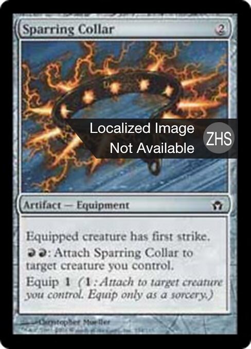 刺击颈环 (Sparring Collar) - Fifth Dawn (#154) - Illustrated by Christopher Moeller - Magic: The Gathering Card