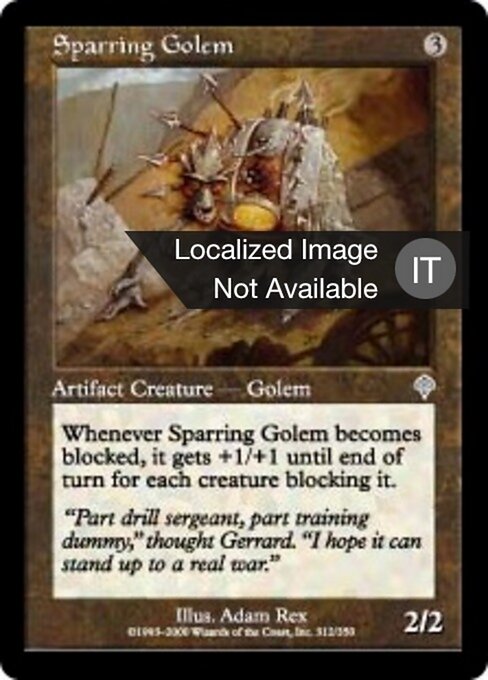 Golem Assemblato (Sparring Golem) - Invasion (#312) - Illustrated by Adam Rex - Magic: The Gathering Card