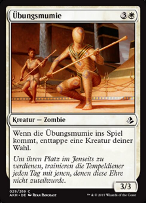 Mummia da Addestramento (Sparring Mummy) - Amonkhet (#29) - Illustrated by Ryan Pancoast - Magic: The Gathering Card