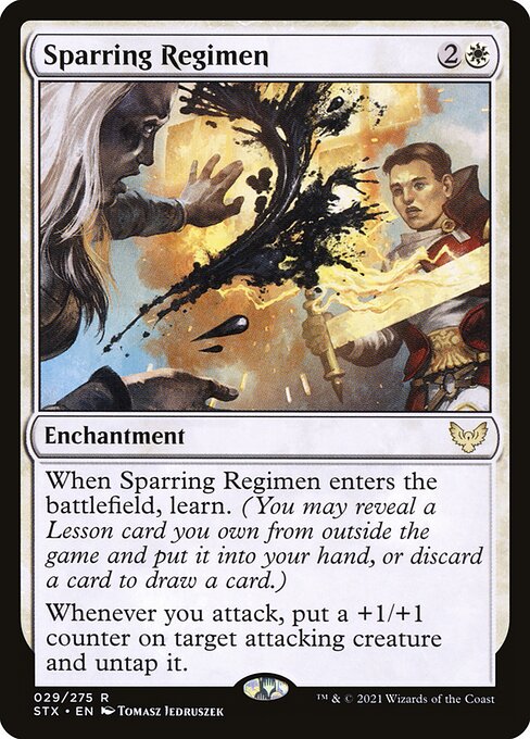 Sparring Regimen - Strixhaven: School of Mages (#29) - Illustrated by Tomasz Jedruszek - Magic: The Gathering Card