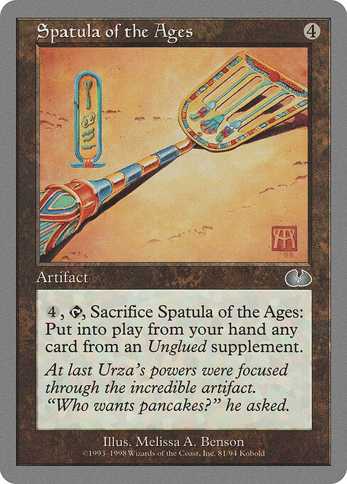 Spatula of the Ages - Unglued (#81) - Illustrated by Melissa A. Benson - Magic: The Gathering Card
