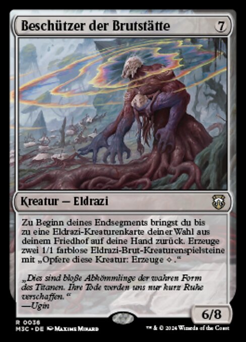 孽裔床保护体 (Spawnbed Protector) - Modern Horizons 3 Commander (#36) - Illustrated by Maxime Minard - Magic: The Gathering Card