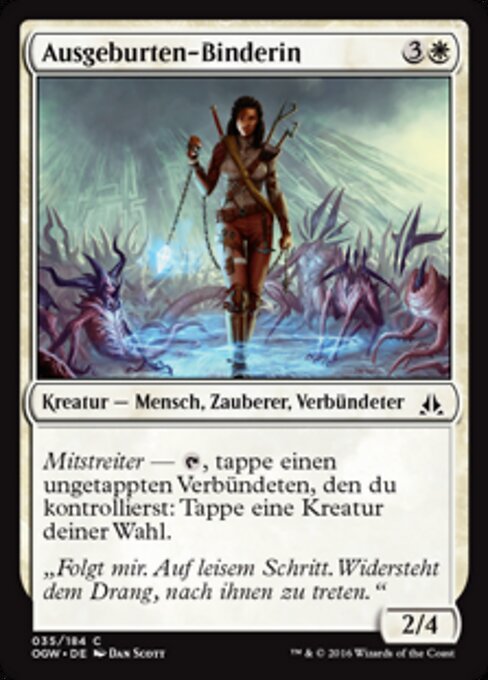 Ausgeburten-Binderin (Spawnbinder Mage) - Oath of the Gatewatch (#35) - Illustrated by Dan Murayama Scott - Magic: The Gathering Card