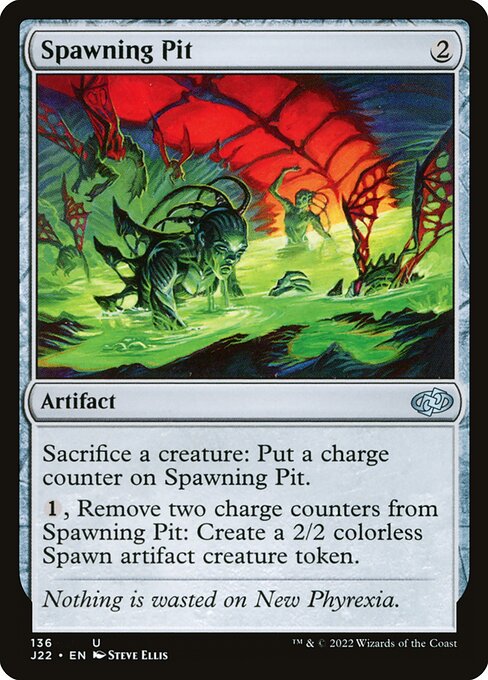 Pozo de desove (Spawning Pit) - Jumpstart 2022 (#136) - Illustrated by Steve Ellis - Magic: The Gathering Card