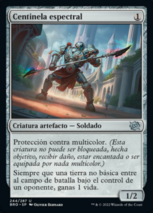 Centinela espectral (Spectrum Sentinel) - The Brothers' War (#244) - Illustrated by Olivier Bernard - Magic: The Gathering Card