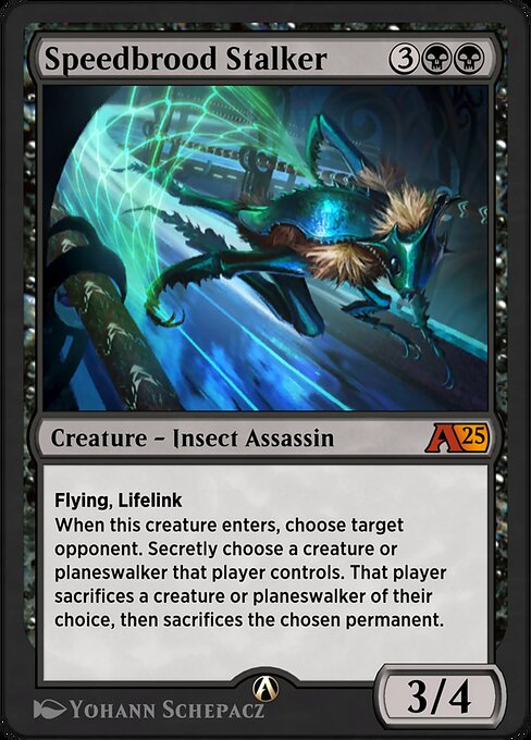 Speedbrood Stalker - Alchemy: Aetherdrift (#9) - Illustrated by Yohann Schepacz - Magic: The Gathering Card
