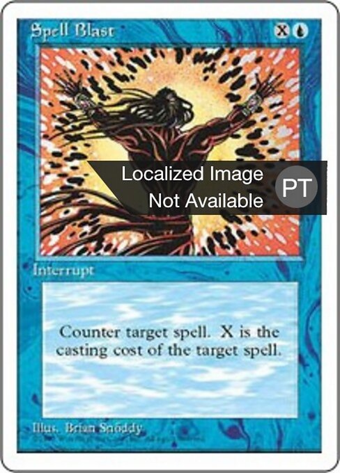 Spell Blast - Fourth Edition (#103) - Illustrated by Brian Snõddy - Magic: The Gathering Card