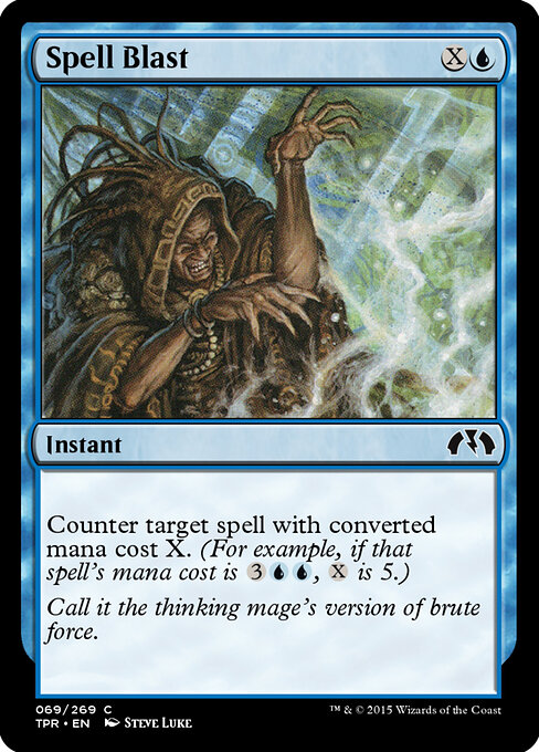 Spell Blast - Tempest Remastered (#69) - Illustrated by Steve Luke - Magic: The Gathering Card