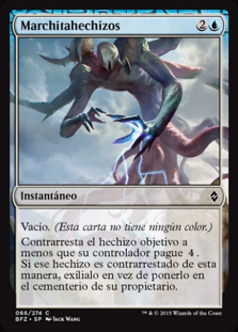 Marchitahechizos (Spell Shrivel) - Battle for Zendikar (#66) - Illustrated by Jack Wang - Magic: The Gathering Card