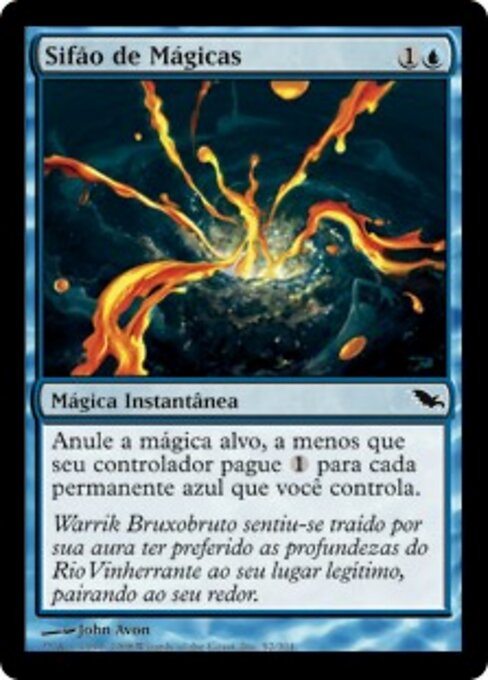 Sifone di Magie (Spell Syphon) - Shadowmoor (#52) - Illustrated by John Avon - Magic: The Gathering Card
