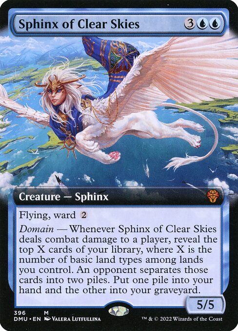 Sphinx of Clear Skies - Dominaria United (#396) - Illustrated by Valera Lutfullina - Magic: The Gathering Card