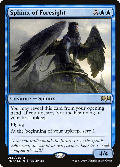 Sphinx of Foresight - Ravnica Allegiance Magic card