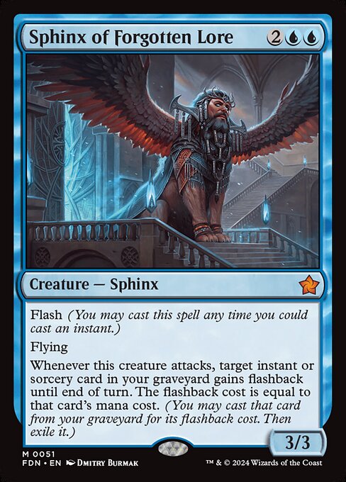Sphinx of Forgotten Lore - Foundations Magic card