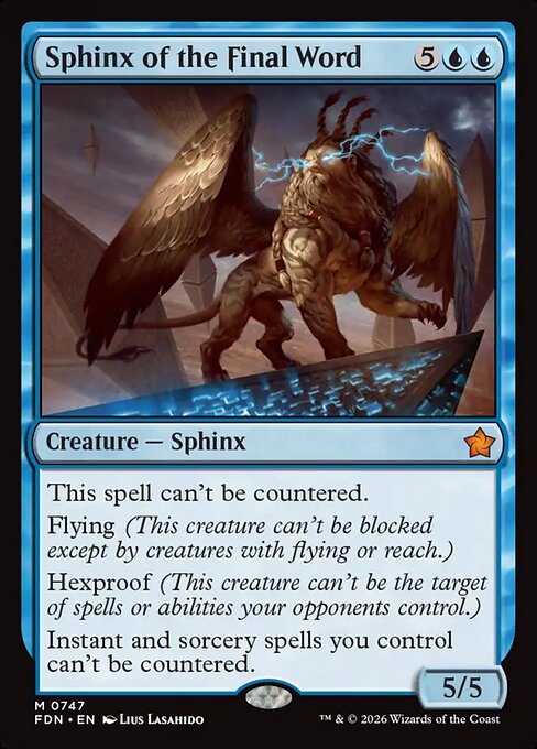 Sphinx of the Final Word - Foundations Magic card