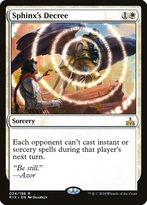 Sphinx's Decree - Rivals of Ixalan Magic card