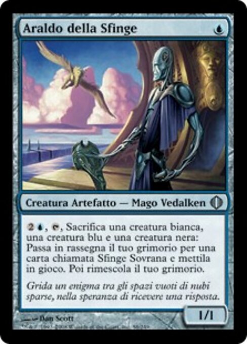 スフィンクスの伝令 (Sphinx's Herald) - Shards of Alara (#58) - Illustrated by Dan Murayama Scott - Magic: The Gathering Card