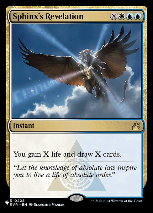 Sphinx's Revelation - The List Magic card