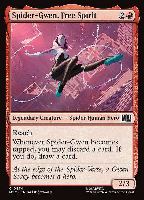 Spider-Gwen, Free Spirit - Marvel Super Heroes Commander Magic card