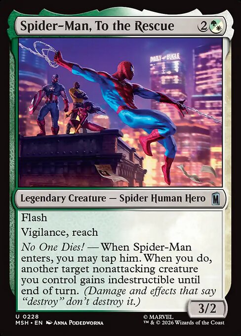 Spider-Man, To the Rescue - Marvel Super Heroes Magic card