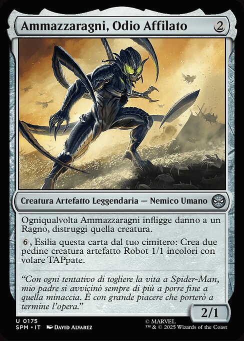 Goro Rel, Scourge to Spiders (Spider-Slayer, Hatred Honed) - Through the Omenpaths (#168) - Illustrated by Warren Mahy - Magic: The Gathering Card
