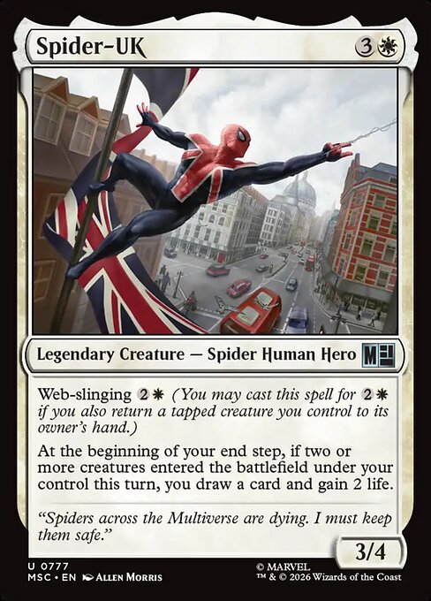Spider-UK - Marvel Super Heroes Commander Magic card