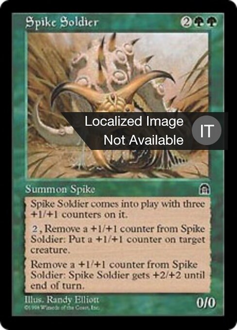 Pungiglione Soldato (Spike Soldier) - Stronghold (#119) - Illustrated by Randy Elliott - Magic: The Gathering Card