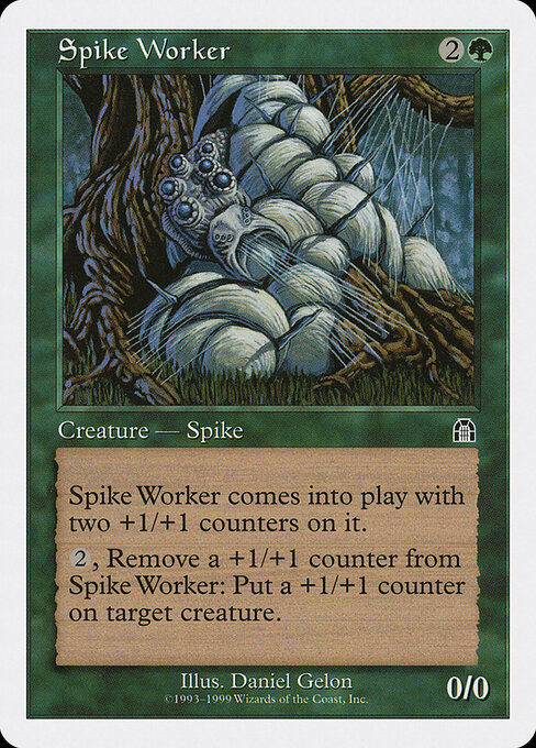 Arbeiterstachel (Spike Worker) - Stronghold (#120) - Illustrated by Daniel Gelon - Magic: The Gathering Card