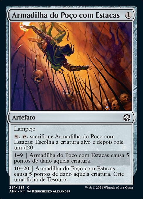 Fosse hérissée de pieux (Spiked Pit Trap) - Adventures in the Forgotten Realms (#251) - Illustrated by Deruchenko Alexander - Magic: The Gathering Card