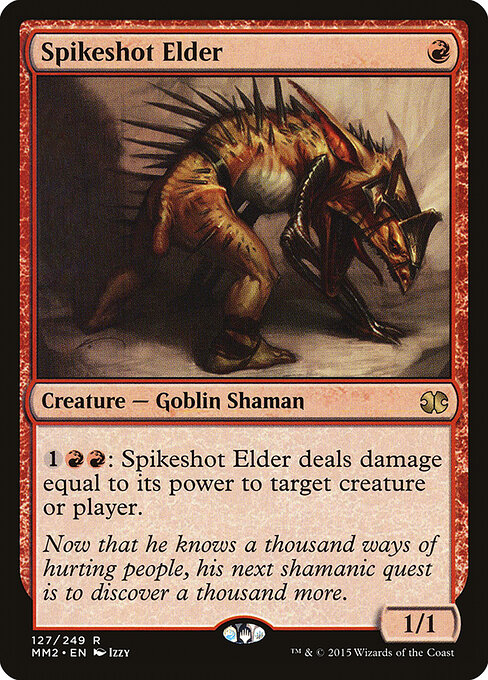 トゲ撃ちの古老 (Spikeshot Elder) - Modern Masters 2015 (#127) - Illustrated by Izzy - Magic: The Gathering Card