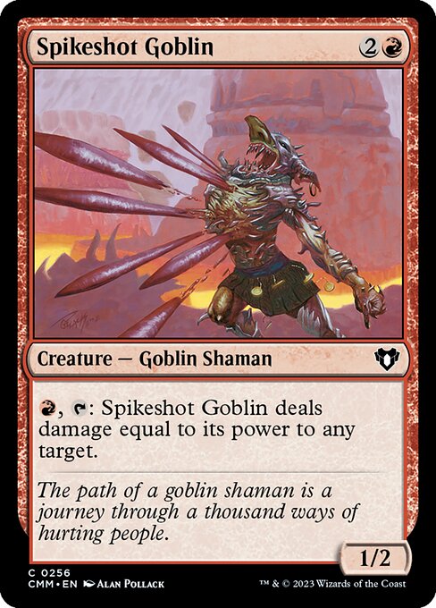 Spikeshot Goblin - Commander Masters (#256) - Illustrated by Alan Pollack - Magic: The Gathering Card