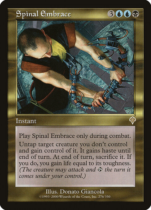 Abraço Espinal (Spinal Embrace) - Invasion (#276) - Illustrated by Donato Giancola - Magic: The Gathering Card