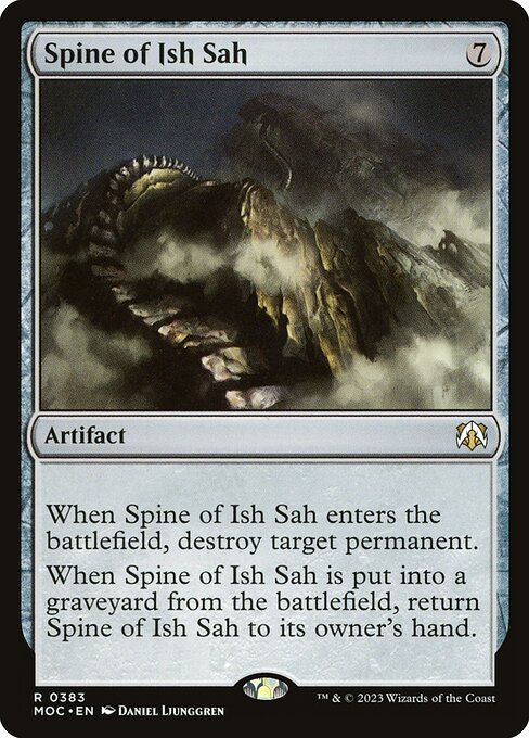 Spine of Ish Sah - March of the Machine Commander (#383) - Illustrated by Daniel Ljunggren - Magic: The Gathering Card