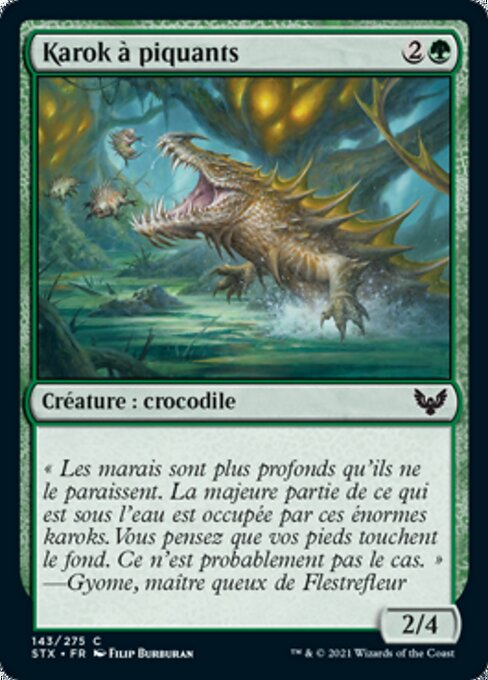가시 돋친 카로크 (Spined Karok) - Strixhaven: School of Mages (#143) - Illustrated by Filip Burburan - Magic: The Gathering Card