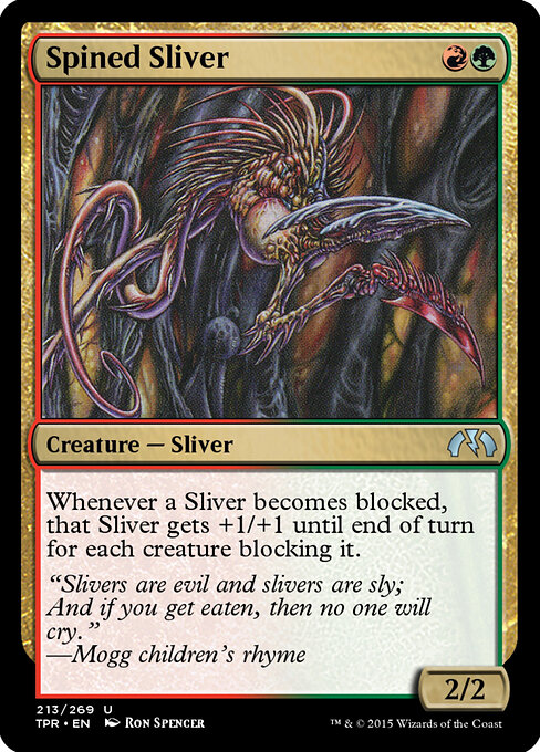 Spined Sliver - Tempest Remastered (#213) - Illustrated by Ron Spencer - Magic: The Gathering Card