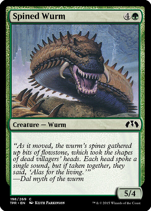 Spined Wurm - Tempest Remastered (#198) - Illustrated by Keith Parkinson - Magic: The Gathering Card