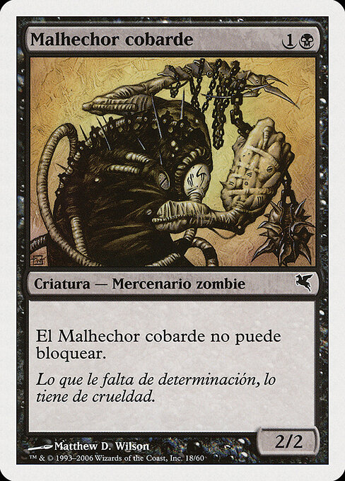 Malhechor cobarde (Spineless Thug) - Salvat 2005 (#F18) - Illustrated by Matthew D. Wilson - Magic: The Gathering Card