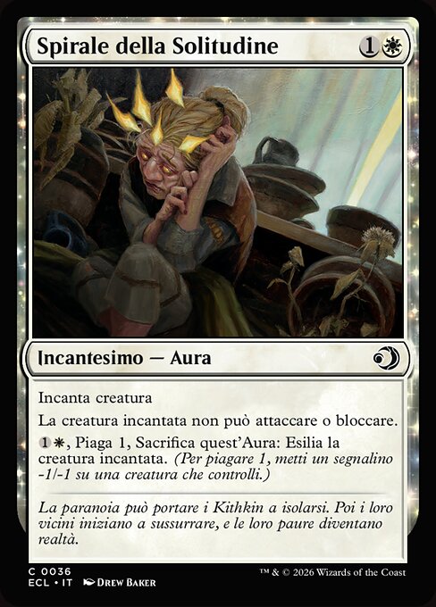 Spirale della Solitudine (Spiral into Solitude) - Lorwyn Eclipsed (#36) - Illustrated by Drew Baker - Magic: The Gathering Card
