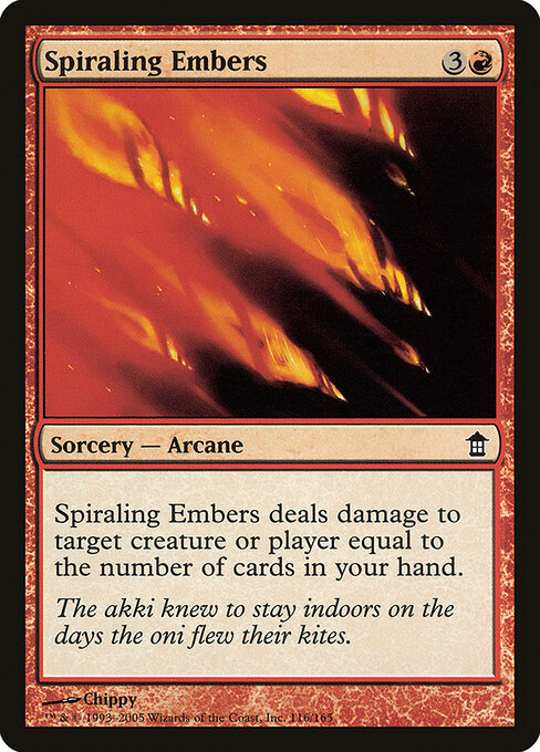 Spiraling Embers - Saviors of Kamigawa Magic card