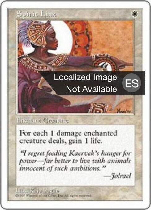 Vínculo espiritual (Spirit Link) - Ninth Edition (#47) - Illustrated by Kev Walker - Magic: The Gathering Card
