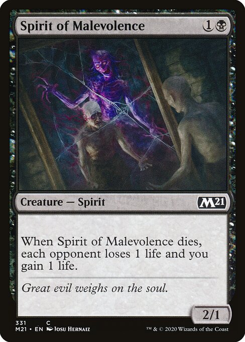 Spirit of Malevolence - Core Set 2021 Magic card