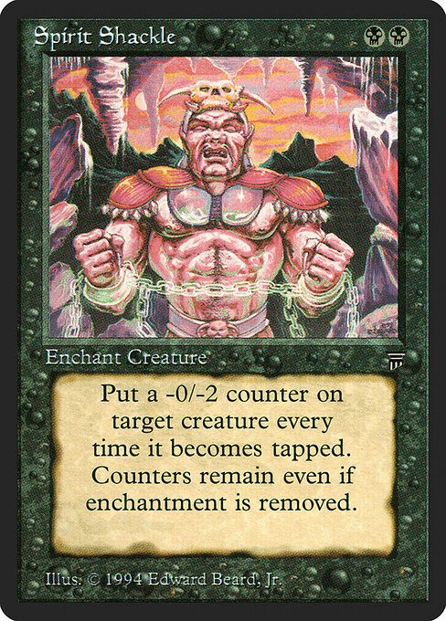 Geisterfessel (Spirit Shackle) - Fourth Edition (#163) - Illustrated by Edward P. Beard, Jr. - Magic: The Gathering Card