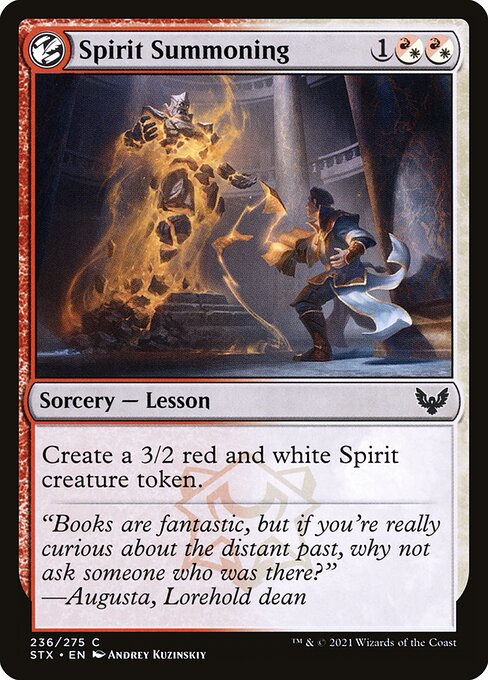 Spirit Summoning - Strixhaven: School of Mages Magic card