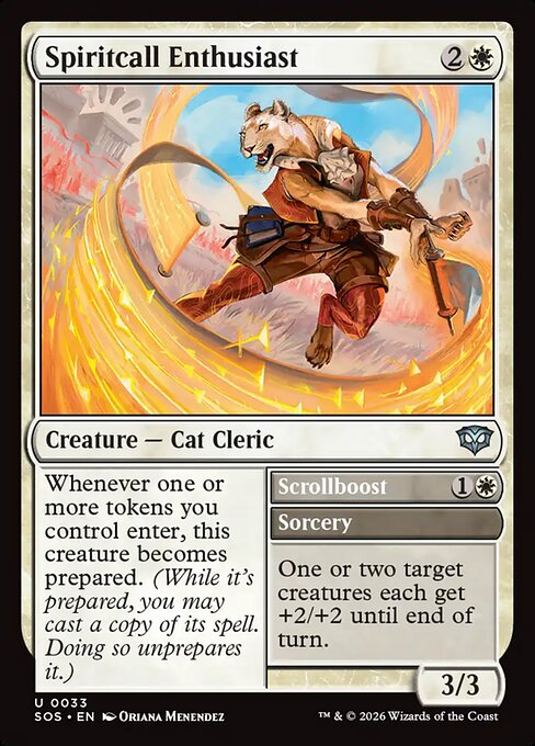 Spiritcall Enthusiast // Scrollboost - Secrets of Strixhaven Magic card