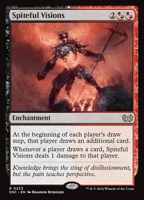 Spiteful Visions - Duskmourn: House of Horror Commander (#233) - Illustrated by Brandon Kitkouski - Magic: The Gathering Card