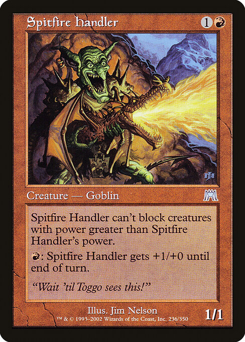 Spitfire Handler - Onslaught Magic card