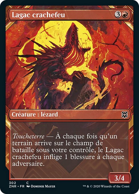 Lagac crachefeu (Spitfire Lagac) - Zendikar Rising (#302) - Illustrated by Dominik Mayer - Magic: The Gathering Card
