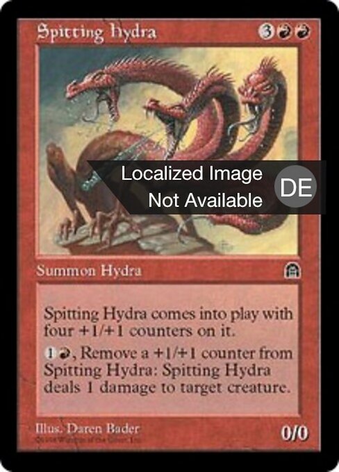 Hydre cracheuse (Spitting Hydra) - Stronghold (#99) - Illustrated by Daren Bader - Magic: The Gathering Card