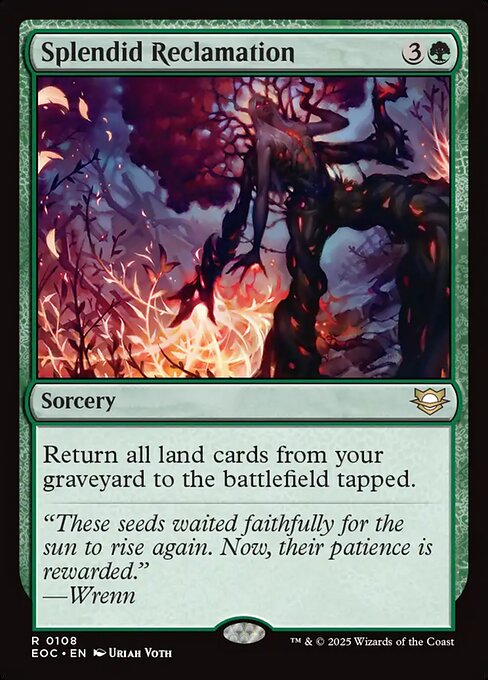 Splendid Reclamation - Edge of Eternities Commander Magic card